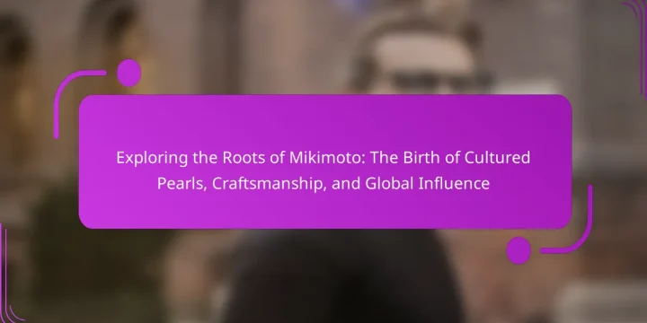 Exploring the Roots of Mikimoto: The Birth of Cultured Pearls, Craftsmanship, and Global Influence