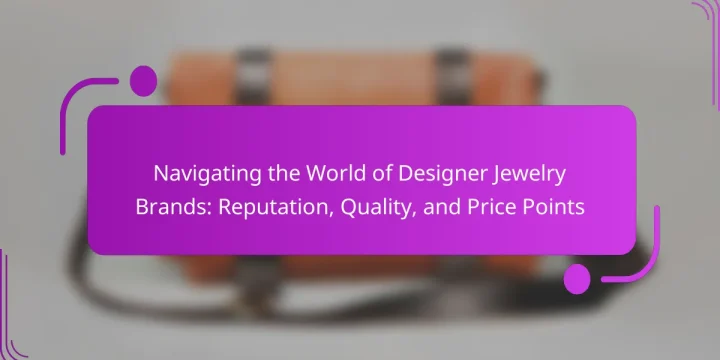Navigating the World of Designer Jewelry Brands: Reputation, Quality, and Price Points