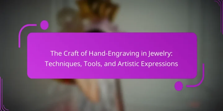 The Craft of Hand-Engraving in Jewelry: Techniques, Tools, and Artistic Expressions