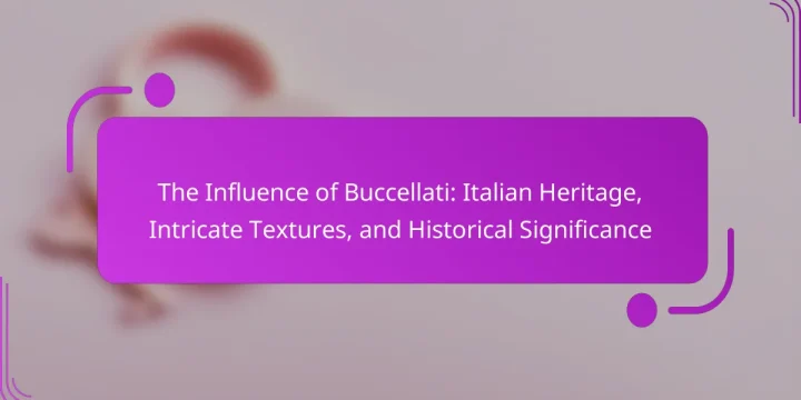 The Influence of Buccellati: Italian Heritage, Intricate Textures, and Historical Significance