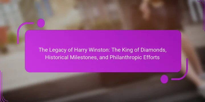 The Legacy of Harry Winston: The King of Diamonds, Historical Milestones, and Philanthropic Efforts