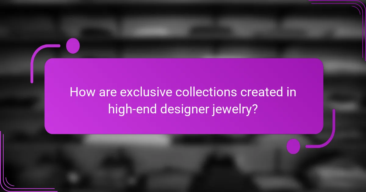 How are exclusive collections created in high-end designer jewelry?