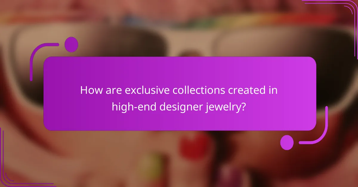 How are exclusive collections created in high-end designer jewelry?