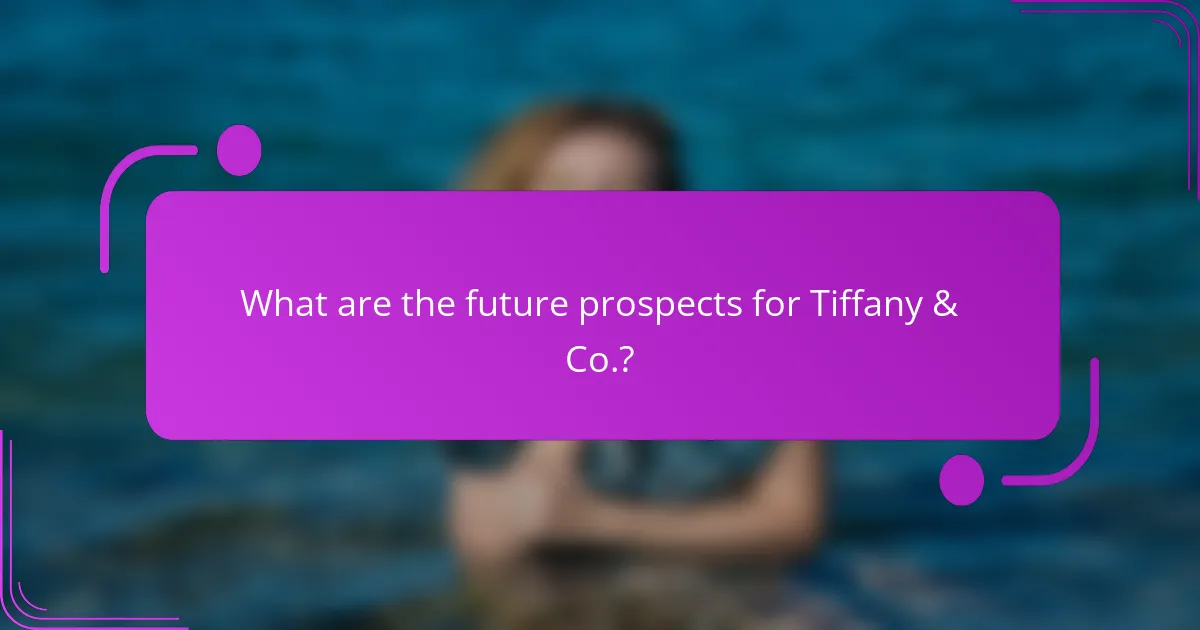What are the future prospects for Tiffany & Co.?