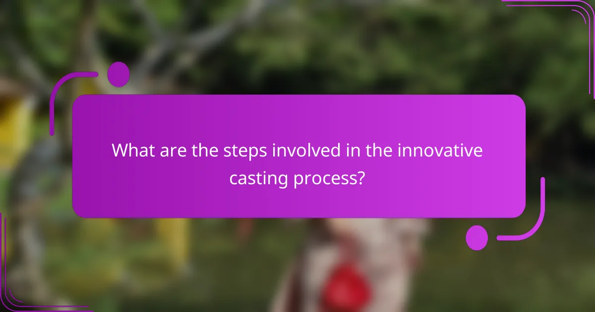 What are the steps involved in the innovative casting process?