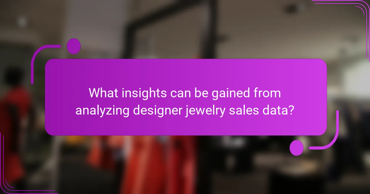 What insights can be gained from analyzing designer jewelry sales data?