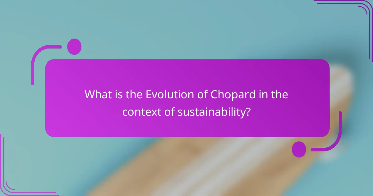 What is the Evolution of Chopard in the context of sustainability?